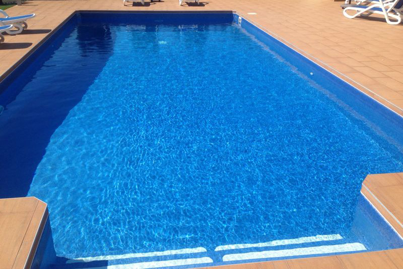 Schwimmbadfolie ELBE PEARL BLUE mit Gewebe